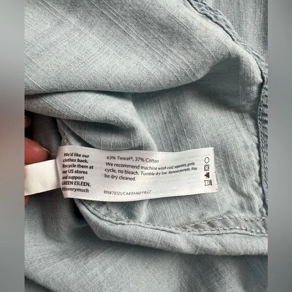 Eileen Fisher Chambray Button Down Shirt - Picture 11 of 11